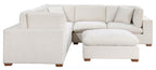 Coaster 551461 6 pc Lakeview ivory fabric modular full foam cushion sectional sofa