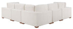 Coaster 551461 6 pc Lakeview ivory fabric modular full foam cushion sectional sofa