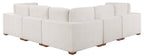 Coaster 551461 6 pc Lakeview soft durable ivory fabric modular sectional sofa track arms