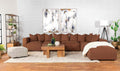 Coaster 551591 6 pc Jennifer terracotta linen like fabric modular sectional sofa ebern designs