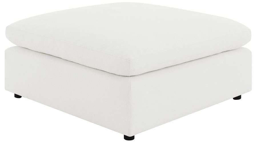 Coaster 551751-SETA 6 pc Raleigh ivory boucle fabric modular feather blend wrap sectional sofa