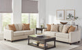 Coaster 552061-62 2 pc Gracie oaks tyndall christine beige chenille fabric sofa and love seat set