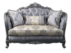 Acme 55346 Astoria grand welton ariadne platinum finish wood fabric love seat ornate accents tufted backs