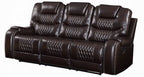 Acme 55415-16 2 pc Red barrel studio braylon browny faux leather sofa and love seat set recliner ends
