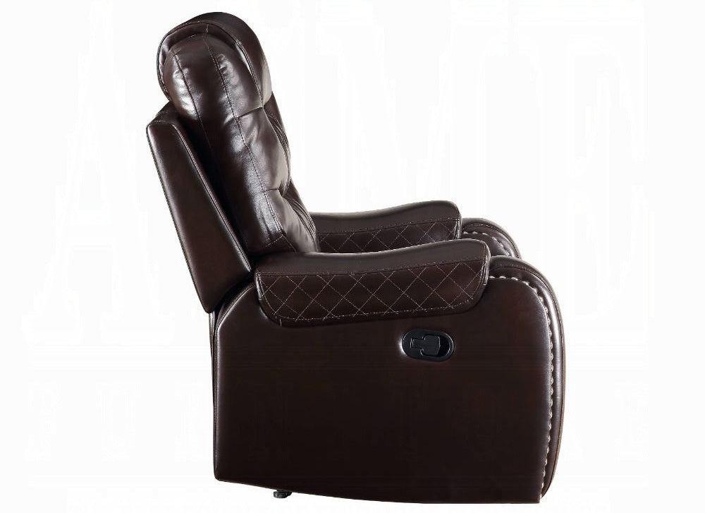 Acme 55415-16 2 pc Red barrel studio braylon browny faux leather sofa and love seat set recliner ends