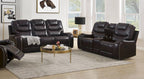 Acme 55415-16 2 pc Red barrel studio braylon browny faux leather sofa and love seat set recliner ends