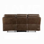 Acme 55420-21 2 pc Red barrel studio swinford Aashi brown leather gel sofa and love seat set with recliner ends