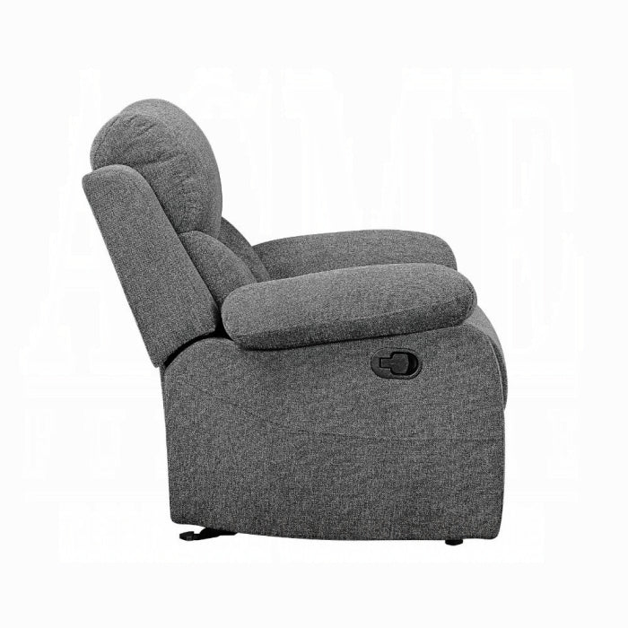 Acme 55440-41 2 pc Copper grove mudiyah Kalen grey chenille fabric sofa and love seat set recliner ends