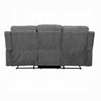 Acme 55440-41 2 pc Copper grove mudiyah Kalen grey chenille fabric sofa and love seat set recliner ends