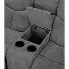 Acme 55440-41 2 pc Copper grove mudiyah Kalen grey chenille fabric sofa and love seat set recliner ends