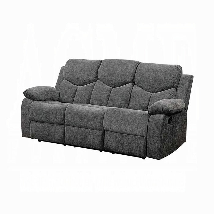 Acme 55440-41 2 pc Copper grove mudiyah Kalen grey chenille fabric sofa and love seat set recliner ends