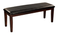 Homelegance 5547-13 Darby home co Mantello cherry finish wood upholstered dining bench