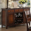Homelegance 5547-40 Canora grey Mantello cherry finish wood server console buffet cabinet