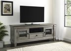 Homelegance 56270GY-64 Granby antique grey and coffee finish wood tv entertainment center 64" tv stand