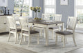 Homelegance 5627NW-72-7PC 7 pc Willow bend antique white rosy brown finish wood dining table set