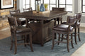 Oxton Distressed Cherry Finish Wood 7-Pc Leatherette Padded Dining Table Set – 5655-36-24-7PC