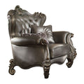 Acme 56822 Astoria grand bermuda versailles platinum finish wood tufted backs oversized accent chair