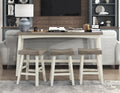 5687WTT-364P 4 pc Caspian white and coffee finish wood counter height dining table set farmhouse style