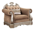 Acme 56932 Rosdorf park leanos northville antique silver finish wood velvet fabric oversized accent chair