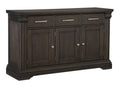 Homelegance 5741-40 Darby home co southlake wire brushed rustic brown finish wood curio cabinet side server buffet console