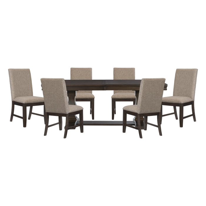 Homelegance Southlake Wire Brushed Rustic Brown 7-Piece Dining Table Set – 5741-94-7PC