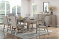 Homelegance 5741NN-94-7PC 7 pc Southlake wire brushed rustic brownish grey finish wood dining table set