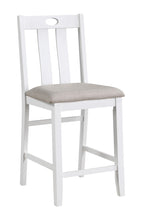 Homelegance 5744WH-36 5 pc Lowell two tone weathered grey and white finish wood counter height dining table set