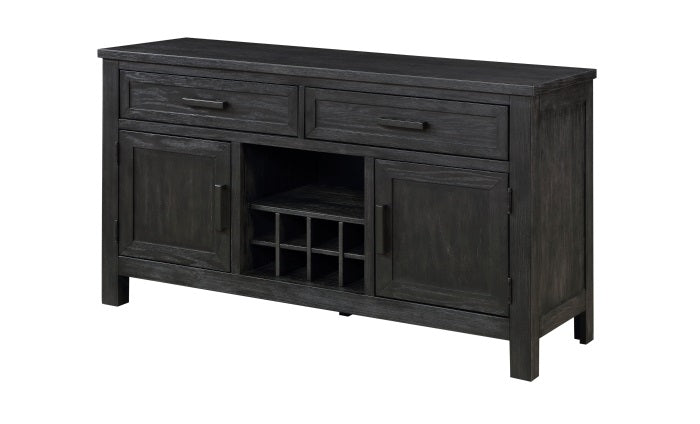 Homelegance 5759-40 Orem antique wire brush black finish wood dining server sideboard cabinet