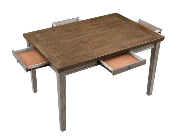 Homelegance 5761GY-36-7PC 7 pc Tigard cherry and grey finish wood counter height dining table set