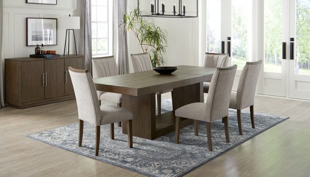 Homelegance 5764-96 7 pc Darby home co Brookings brown finish wood dining table set