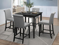 Homelegance 5801-36-5PC 5 pc Adina black finish wood counter height dining table set