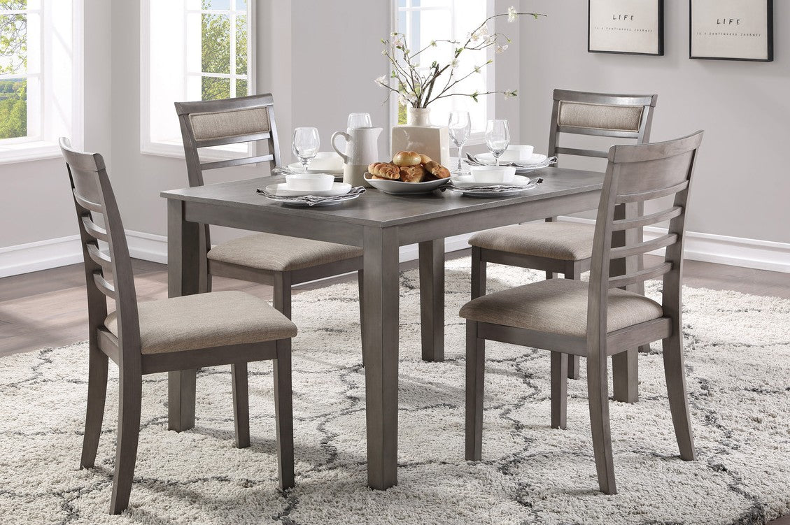 Homelegance 5806-5P 5 pc Darby home co Lovell gray finish wood dining table set