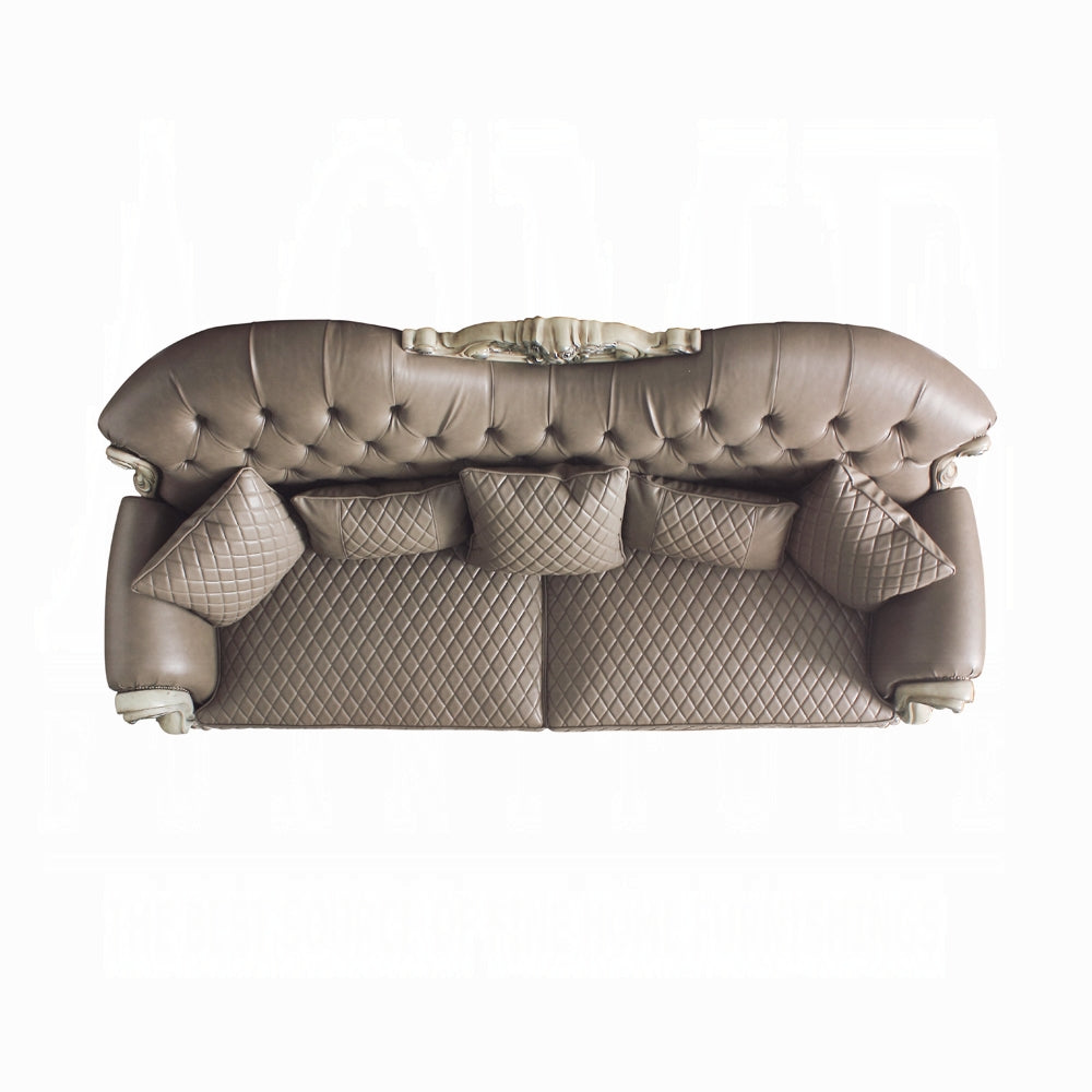 Acme 58175-76 Rosdorf park grand dresden bone white finish wood carved accents sofa and love seat set