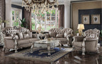 Acme 58175-76 Rosdorf park grand dresden bone white finish wood carved accents sofa and love seat set