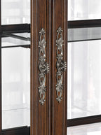 Homelegance 5829-44 Astoria grand bergen dark oak finish wood curio cabinet