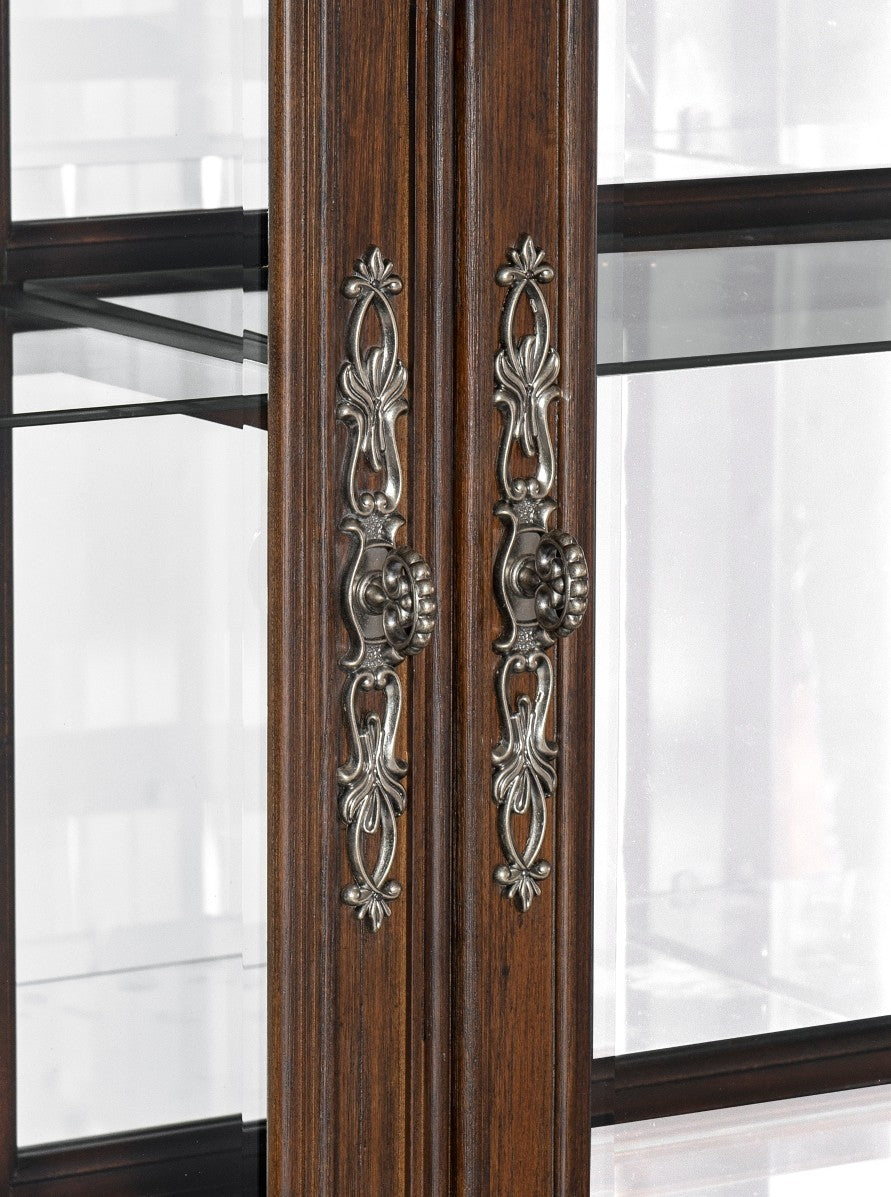 Homelegance 5829-44 Astoria grand bergen dark oak finish wood curio cabinet
