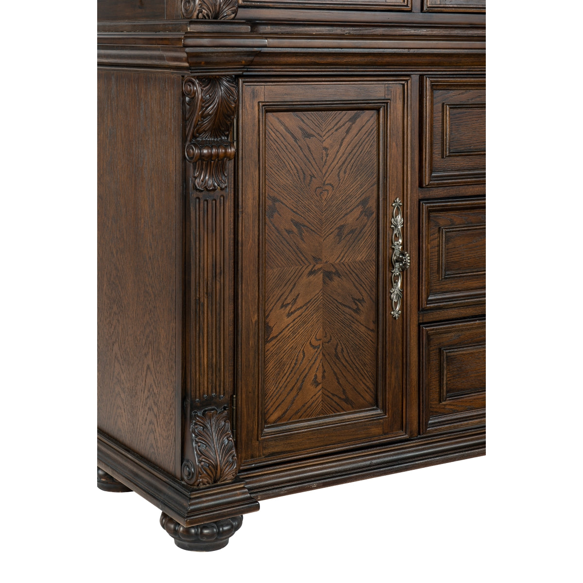 Homelegance 5829-50 Astoria grand bergen dark oak finish wood curio cabinet hutch and buffet