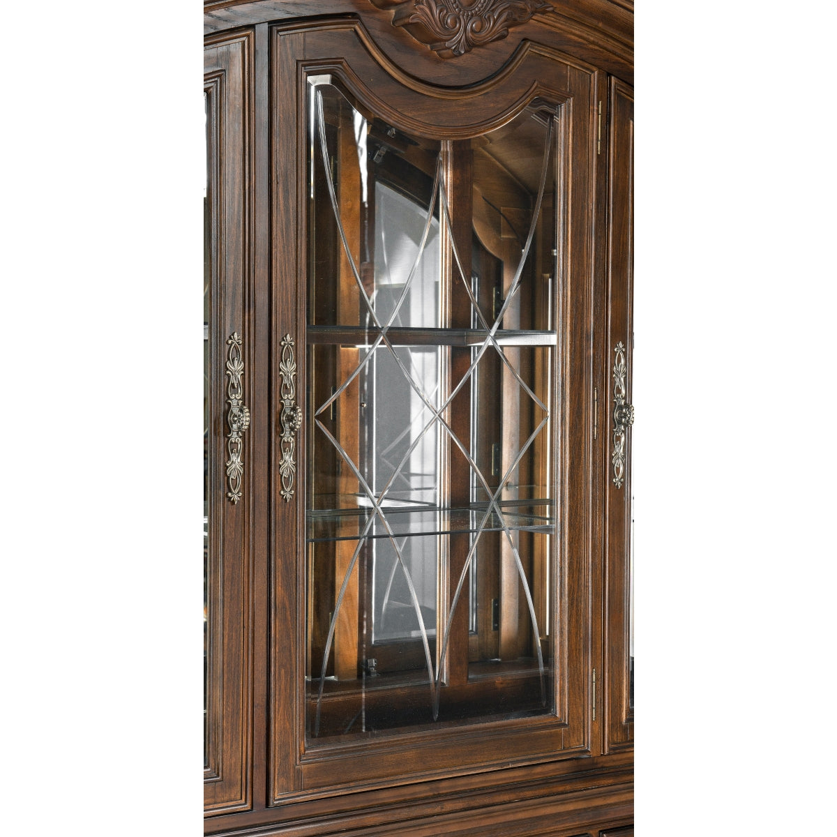 Homelegance 5829-50 Astoria grand bergen dark oak finish wood curio cabinet hutch and buffet