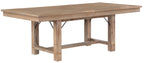Homelegance 5848-102-7PC 7 pc Aberdeen distressed light oak finish wood dining table set trestle base