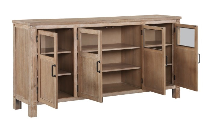 Homelegance 5848-40  Aberdeen distressed light oak finish wood dining server sideboard buffet cabinet