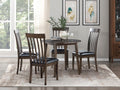 Homelegance Rutland 5-Piece Espresso Drop Leaf Round Dining Table Set – 5890RD-5PC