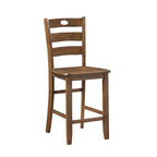 Homelegance 5891-36-5PC 5 pc Stowe walnut finish wood counter height dining table set wood seats