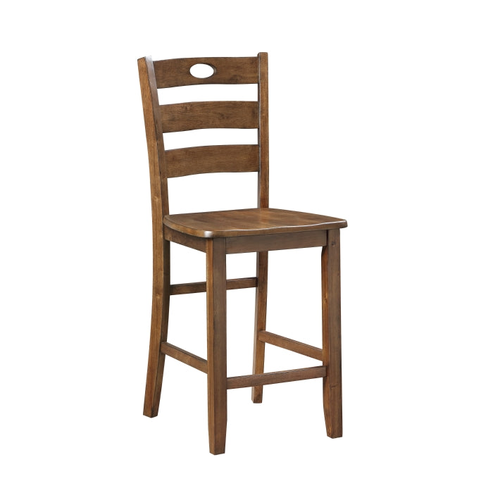Homelegance 5891-36-5PC 5 pc Stowe walnut finish wood counter height dining table set wood seats