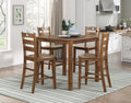 Homelegance 5891-36-5PC 5 pc Stowe walnut finish wood counter height dining table set wood seats