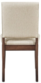 Monroe Walnut Finish Wood Trestle Base 6-Piece Dining Table Set with Fabric Seat, Backs and Bench – 5901-71-6PC