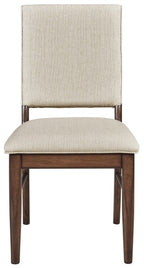 Monroe Walnut Finish Wood Trestle Base 6-Piece Dining Table Set with Fabric Seat, Backs and Bench – 5901-71-6PC
