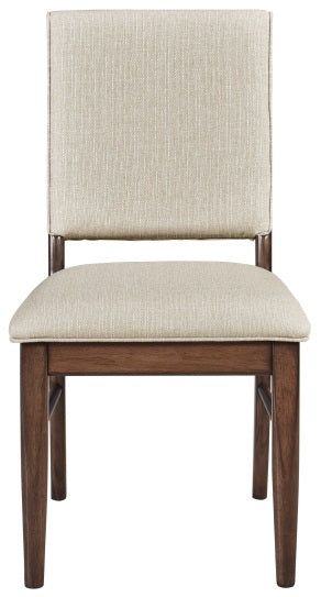 Monroe Walnut Finish Wood Trestle Base 6-Piece Dining Table Set with Fabric Seat, Backs and Bench – 5901-71-6PC