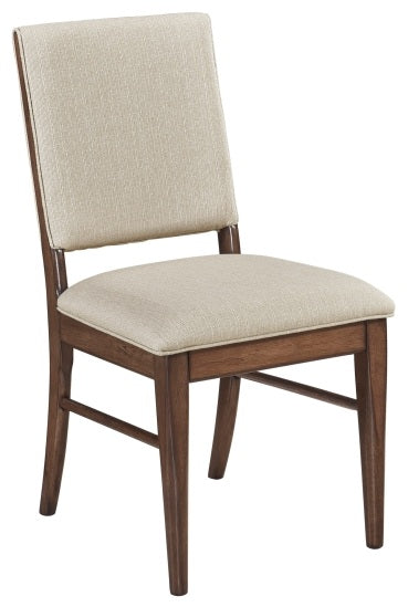 Monroe Walnut Finish Wood Trestle Base 6-Piece Dining Table Set with Fabric Seat, Backs and Bench – 5901-71-6PC