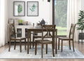 Homelegance 5907CH-5PC 5 pc Rivera charcoal brown finish wood dining table set