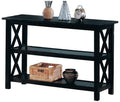 Coaster 5910 Charlton home elisabeth deep merlot finish wood double cross design sofa entry side table